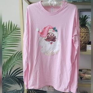 Vintage Brown Santa Claus Christmas TShirt - Women's Size M